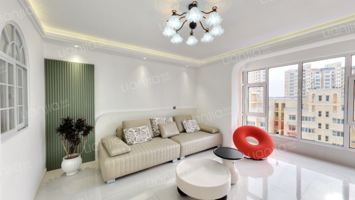 凯旋门三居 精装未住 全新家具家电 拎包入住-客厅