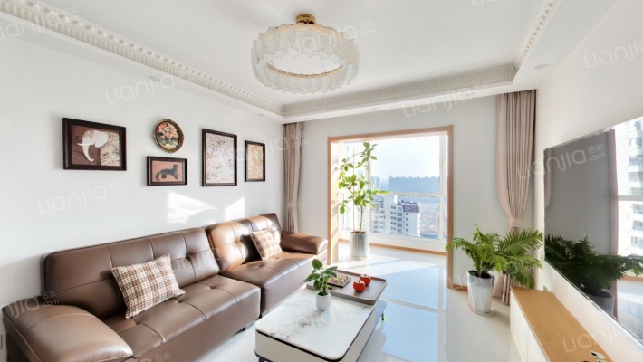 南向两居改三居精装修 拎包入住，楼层好，采光好-客厅