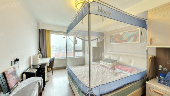 德信御府，精装三居室，拎包入住，带家具家电-卧室A