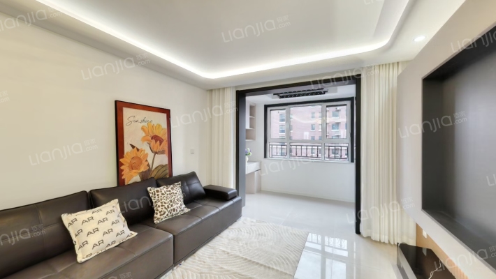 牛津花园精装三居，南北通透，无遮挡-客厅