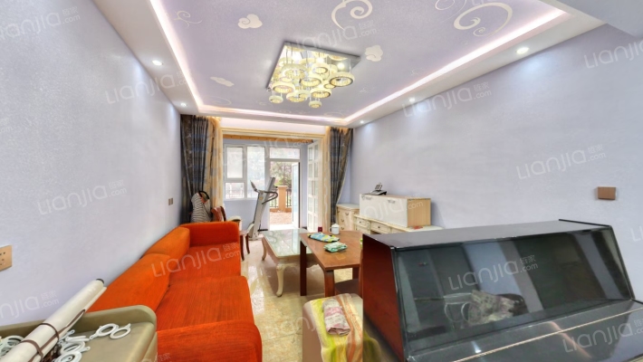 一层带院 南北通透 全天采光 百米楼间距-客厅