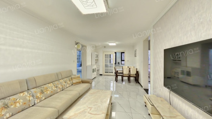 鸿坤理想湾北区 3室2厅 南 北-客厅