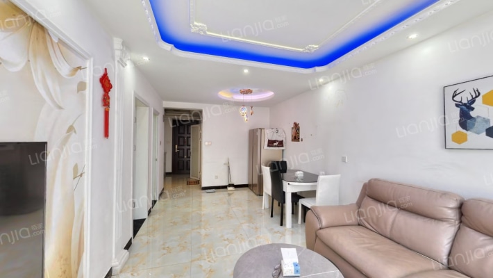 狮子城精装两居。税费低，小区配套齐全-客厅