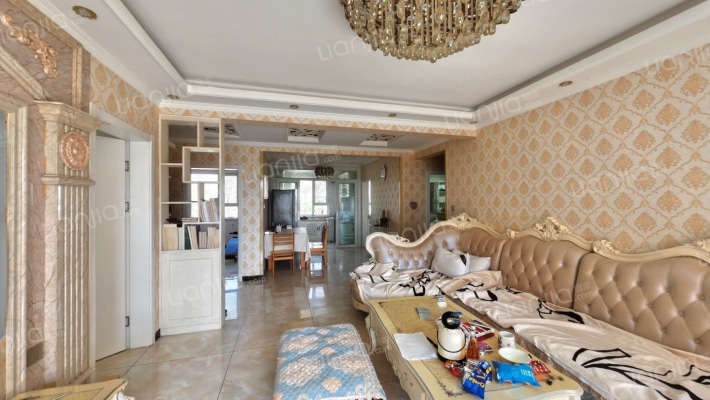 南北通透三居 自住标准精装 采光好 视野好 交通便利-客厅