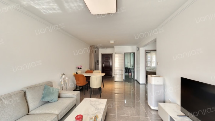 香邑溪谷悦都89平南北通透两居室，自住精装拎包住。-客厅