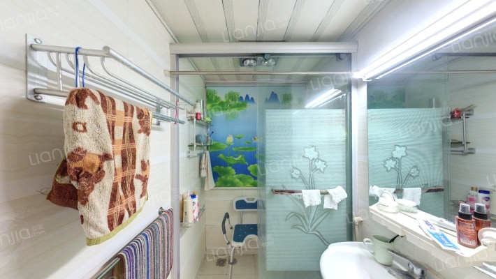 长江新村1楼带独院可做门面，2+1房间精装拎包入住-卫生间