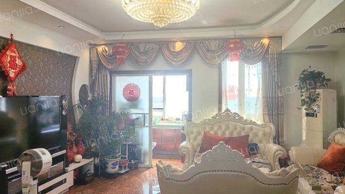 涿州火车站旁，可拎包入住的精装大复式，采光好-客厅