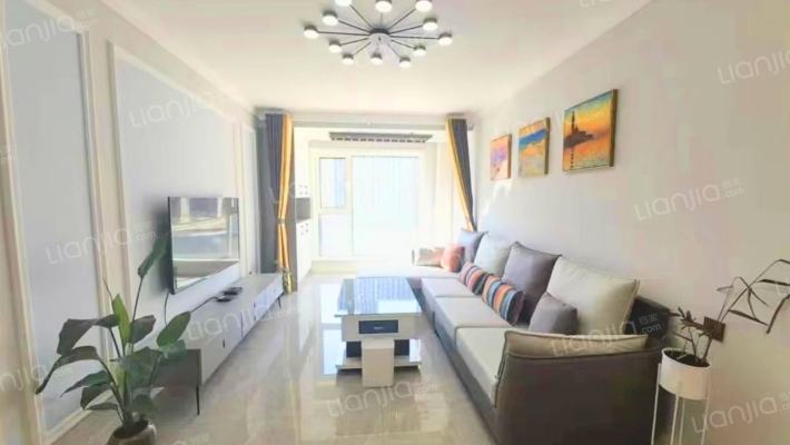 狮子城精装两居，全天无遮挡，上学方便-客厅