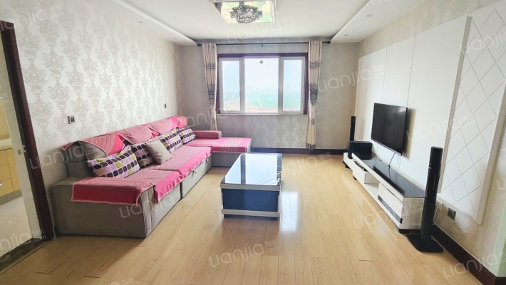 双塔区电梯房 精装南北两居室 落地窗 采光视野好-客厅