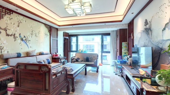 俊峰香格里拉端头户型住家装修高品质拎包入住洋房-客厅