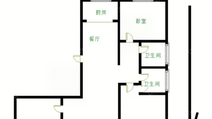 香泉左岸11+12楼，精装修  看房方便-卫生间B