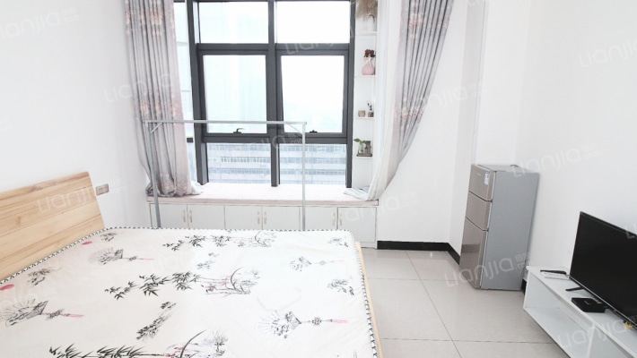 东城国际精装修公寓37.5平采光好拎包入住-卧室