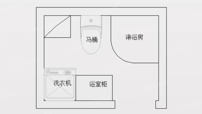 中央悦城 两居室 户型方正 公摊小诚心出售-卫生间