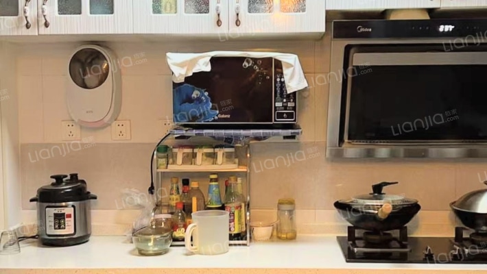 水岸花城，从此枕水而眠，揽四季河景。清晨与自然相拥-厨房