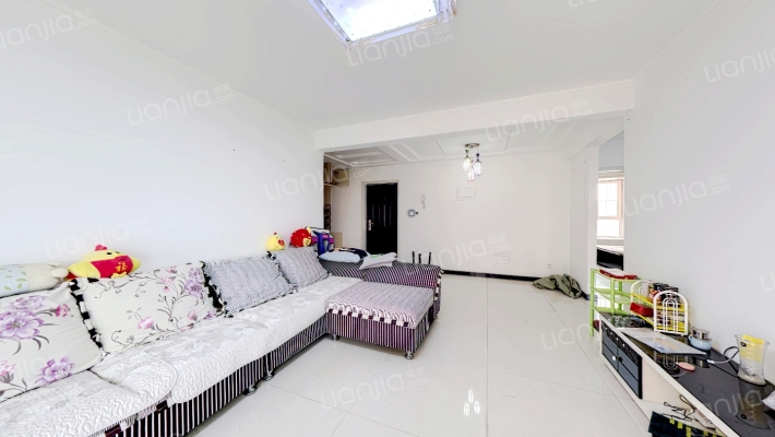 南北通透两居，带装修，好楼层，方便看房-客厅