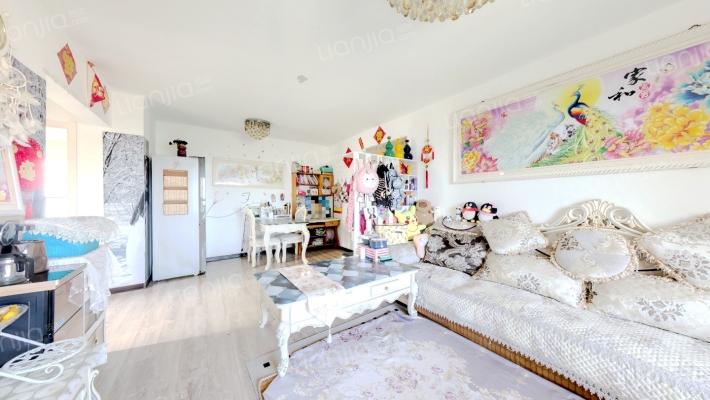 翡翠城精装两居出售房主自住标准装修-客厅