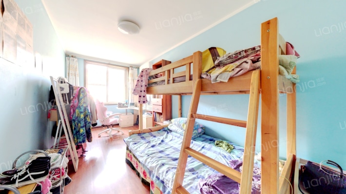 德信公园旁，南北通透，精装满五三居两卫户型。-卧室B