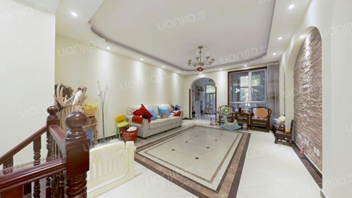 香邑溪谷洋房 自住标准精装  前后院   下跃拎包入住-客厅B