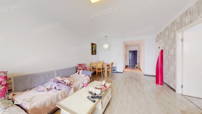 范阳路旁精装修两居室，出行购物方便-客厅