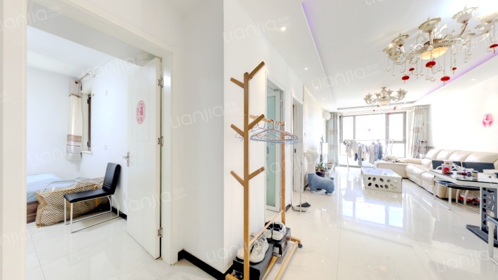 鸿坤理想湾全阳三居室，采光视野好，楼栋位置好-客厅