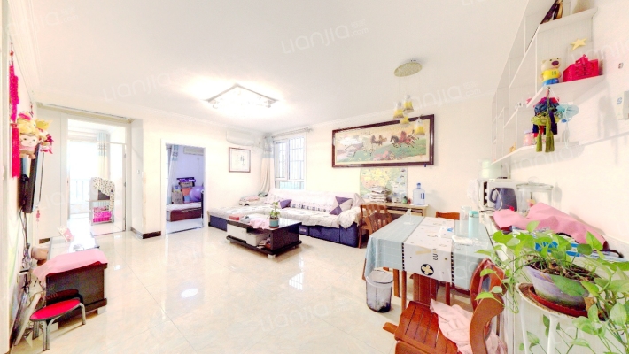 70年大产权，德信商圈电梯房，三室两厅小三居-客厅