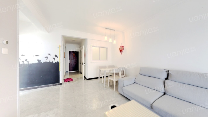 华阳东路联合七号院西南向两居随时看房-客厅