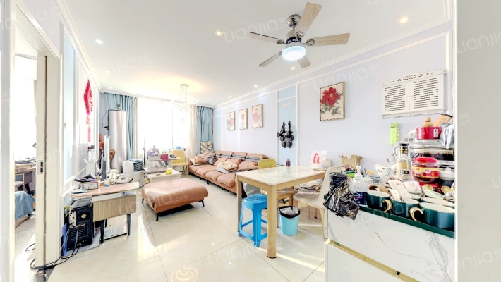 牛津花园 75平+75平大跃层 价格可议 全天采光-客厅