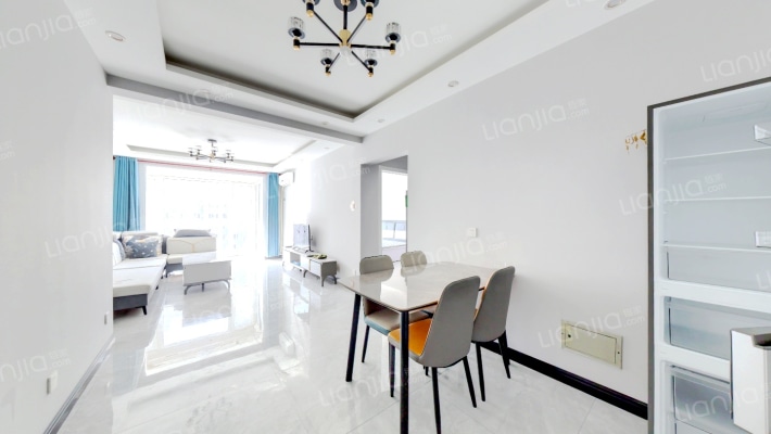 北京理想城精装两居，全南户型，中间楼层采光无遮挡-客厅