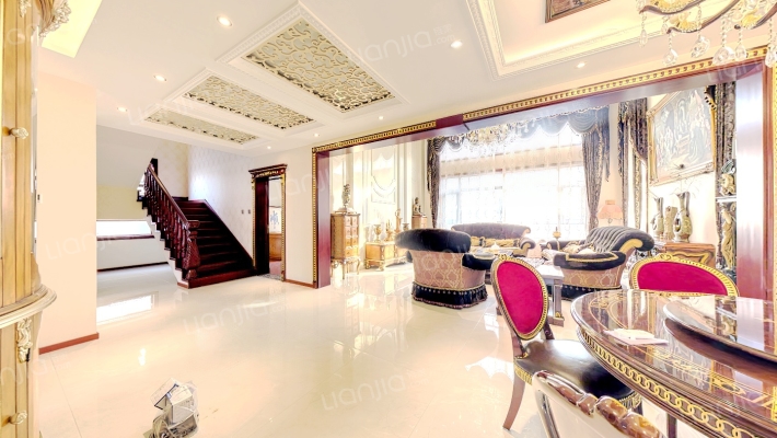 涿州别墅 竹语堂 独栋别墅 300万装修 3层高挑空-客厅A