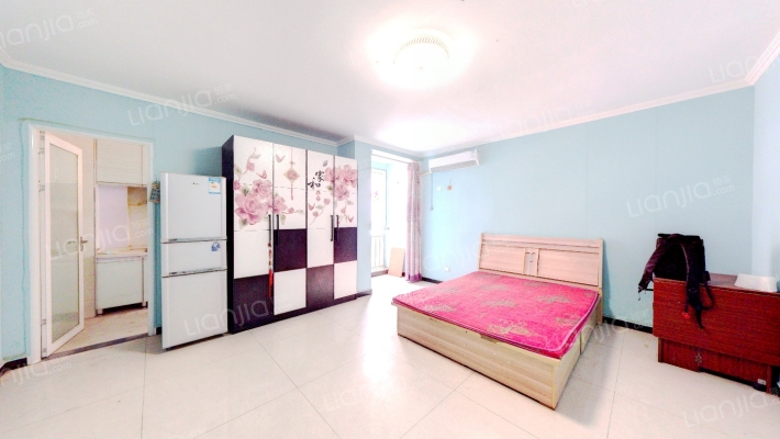 冠云路东林家园中间楼层电梯房南向一居精装修拎包入住-卧室