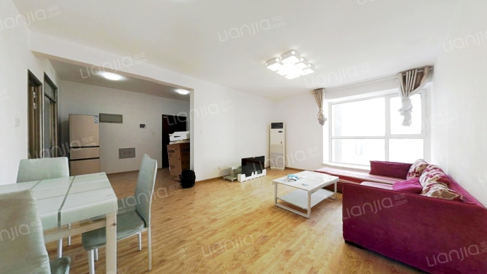 房子属于 南北通透三居中间楼层家具家电齐全拎包入住-客厅