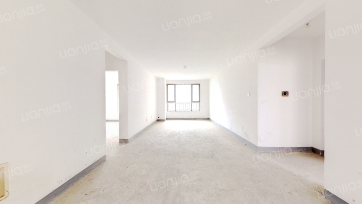 鸿坤北区南北通透三居F户型，全天无遮挡-客厅