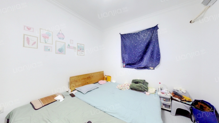 南北通透三居，业主家自住装修，全天采光-卧室B