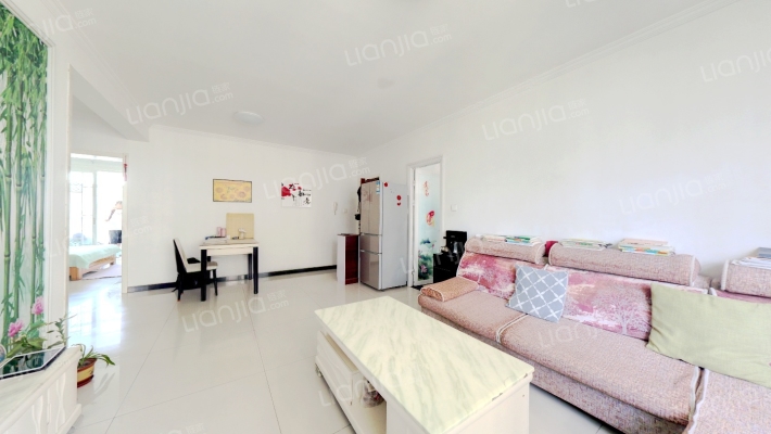 此房是电梯房南北通透两居房本满二税费低-客厅