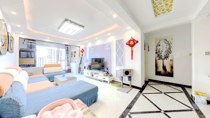 15号楼 精装修 高楼层 进门大卧室 南北通透-客厅