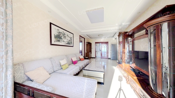 鸿坤经典三居室，精装修自住标准，无抵押无户口-客厅