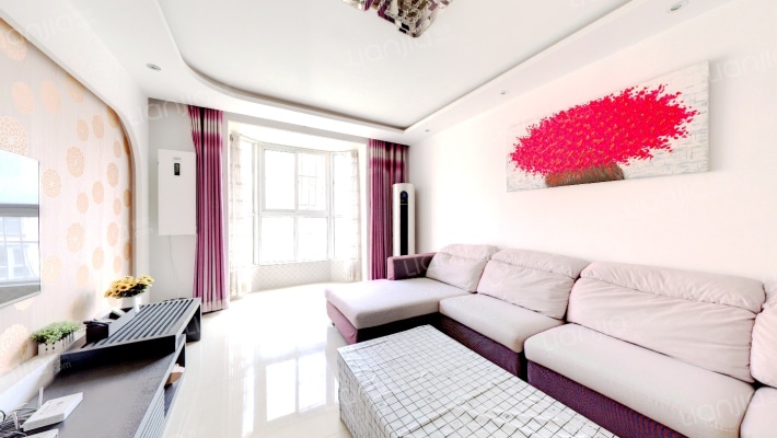 华阳主路德信公园旁 板楼天花板社区 配套齐全-客厅