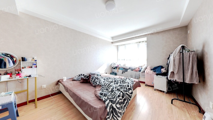 御景园全南两居，精装修，高楼层，采光好。-卧室B