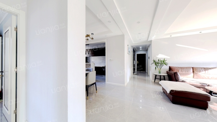 鸿坤理想湾  精装修 三居双卫  满二 无遮挡 诚意出售-客厅