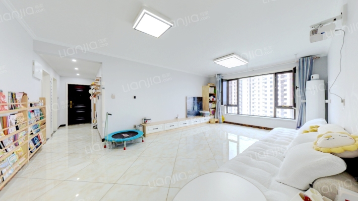 西户 精装修 H户型 2卫 中楼层 南北通透 看房方便-客厅