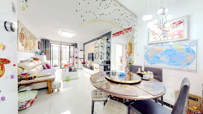 鸿坤理想湾一层带70平小院 环境好 采光好 视野好-客厅