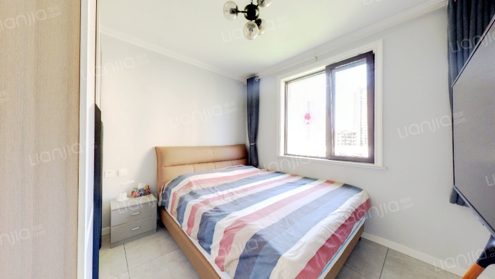 鸿坤理想湾 精装修H户型  拎包入住 装修风格好-卧室A