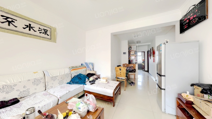 高铁区域天地新城精装修三居室家具家电齐全拎包入住-客厅