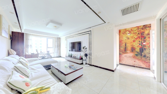 精装修 南北通透三居室 中间楼层 全天采光无遮挡-客厅