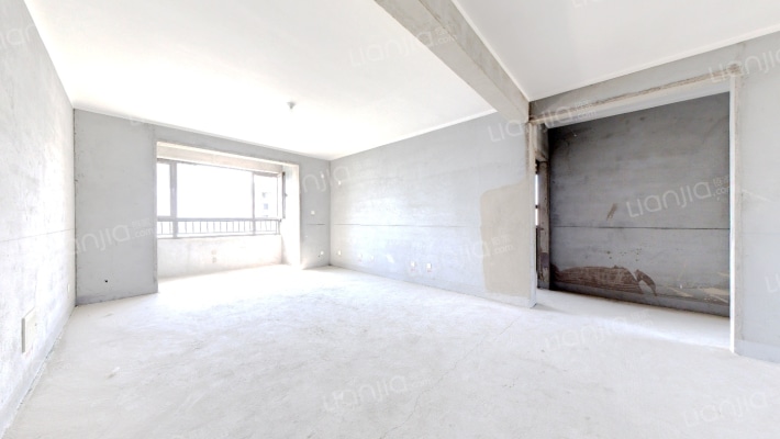 房子户型是南北通透，毛坯，采光好，视野好-客厅