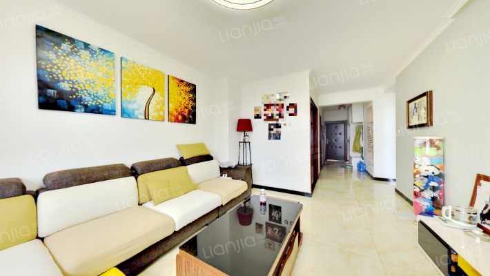 此房是电梯房两居自住标准装修本满二年税费低-客厅