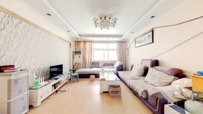 开发区槐林新村三阳开泰带地下室房本满五税费低-客厅