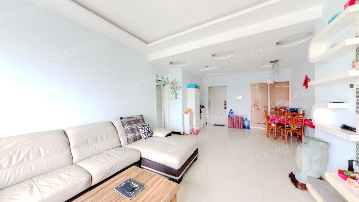 钻石商圈 地上庭院 下楼就能逛街-客厅