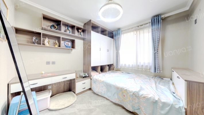 天伦湾现代精装 南北3居 拎包入住 房主没怎么住过!-卧室A