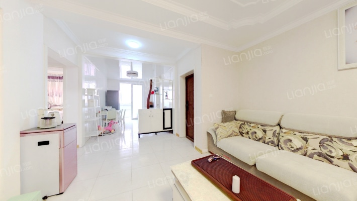 南北通透两居，精装修，税费少，购物方便-客厅